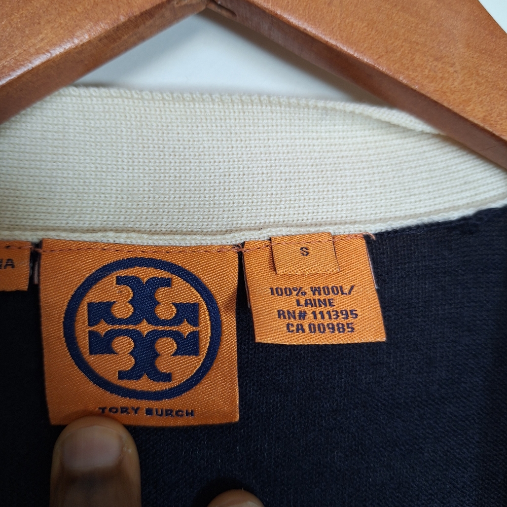Tory Burch Simone Cardigan Navy SOLD - Picture 5 of 8